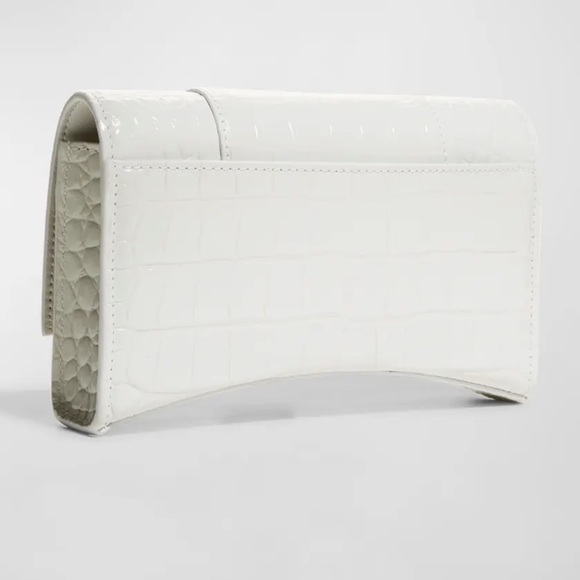 Balenciaga Hourglass Shiny Mock-Croc Chain Wallet - Picture 4 of 4